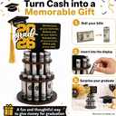Graduation Money Holder 2026, Wood Class of 2026 Money Holder Cards for Graduation Gift, Unique Grad Money Gift Ideas for Her or Him, 2 Tier Cash Display Stand for Tabletop Party Decor