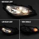 Huray Right Halogen Headlight Assembly Fit for Chrysler Pacifica 2017-2020 / Chrysler Voyager 2020-2024 RH OE Factory w/o Quad Headlamp Head Light Replacement for CH2503288 68228944AH Passenger Side