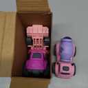 Toddler Toys for 1 Year Old Girl Gifts,Kids Toys for Age 2-4,Dump Truck Cement Mixer Excavator Toy Cars Set, BPA Free,Phthalates Free,PVC,Toddler Girl Toys for 1 2 3 Year Old Birthday (Rose)