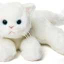 Bearington Muffin White Cat Stuffed Animal - 15" Realistic White Cat Stuffy with Soft Plush Fur and Floppy Body - Adorable Stuffed Kitty Cats for Girls - Gift for Kids, Toddlers and Kitten Lovers