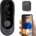 ZIG1 Doorbell Camera Wireless No Subscription, 1080p Video Doorbell with Chime, 2-Way Audio, Night Vision, 2.4G Wi-Fi, Indoor Outdoor