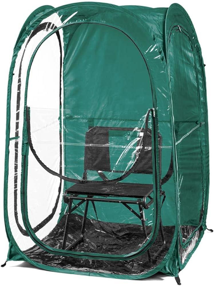 WeatherPod The Original Shark Tank MyPod 1-2 Person Pop-Up Pod - Stay Warm, Dry, and Out of The Sun - Weather Pod for Sports, Rain, or Wind (Hunter Green)