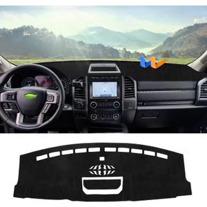 Autorder Dashboard Cover Mat for 2021-2025 2026 Ford F150 F-150 Accessories Dash Cover Flannel Dash Mat Sunshade Glare UV Rays Protector (Only fit for 8-Inch Touchscreen)