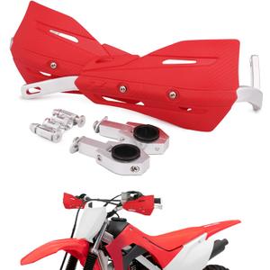 JFG RACING Dirt Bike Handguards,Motorcycle 7/8'' and 1 1/8'' Hand Guards Aluminum Universal for Dirt Pit Bike MX Motocross Supermoto Racing ATV Quad KAYO - Red