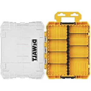 DEWALT Tool Box, Medium 8-Compartments Small Parts Organizer, Portable Tough Case Screw Organizer Toolbox with Customazible Dividers (DWAN2190)