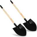 Kids Beach Shovels for Digging Sand, Garden Tools for Kids 3-10, Outdoor Gardening Toys Gifts for Boys Girls, 28“ Long, Metal Spade, 2PACK