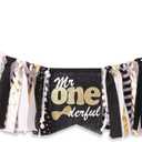 WAOUH Mr Onederful High Chair Banner - First/1st Birthday Decoration for Boy,Theme Garland for Birthday Party,Photo Booth Props (Mr Onederful High Chair Banner)