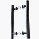 18″ Matte Black Barn Door Handles Heavy Duty Double Sided