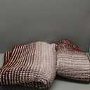 Bathroom Rugs and Mats Sets, 2 Piece Thick Absorbent Chenille Bath Mat Rug Set Non Slip, Soft Shaggy Bath Room Floor Mats for Bathroom, Machine Washable (Burgundy Red, 20" x 60" Plus 20" x 32")