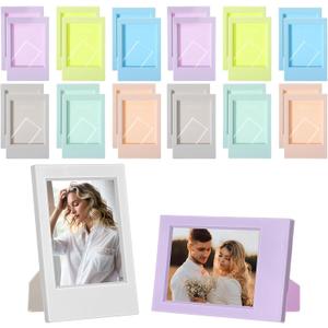 24 Pack 2x3 Picture Frames Mini Color Photo Frame with Stand Cute Tiny Multiple Colorful 2x3 Desk Tabletop Photo Frame for Home & Office Desk Stand Up Picture Display
