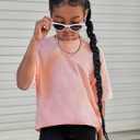 SOLY HUX Girl's Letter Graphic T Shirts Short Sleeve Cute Shirts Oversized Loose Tee Summer Tops