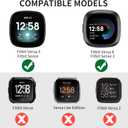 MOFREE Bracelet Compatible with Fitbit Versa 3/Versa 4 Bands/Fitbit Sense/Sense 2 Bands for Women Small/Medium