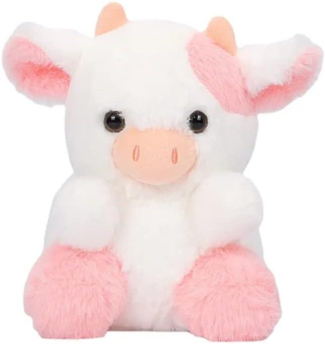 GracesDawn Cow Plush Toy, Plush Pillow Cow Toy, Palm Cows Plush Stuffed Animal Toy, Cartoon Cute Pink Cow Plush Toy, 7.8 inches high