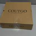 Coutgo Womens Buckle Strap Ankle Booties Kitten Low Heel Pointed Toe Y2K Boots Side Zipper Fall Shoes, Size 7, Burgundy