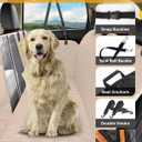 Dog Car Seat Cover, 600D Heavy Durable Dog Seat Cover for Back Seat, 100% Waterproof Scratch Proof Nonslip Dog Hammock for Car with Side Flap, Pet Back Seat Covers for Cars with Seatbelt Khaki