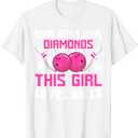 Funny Bowling Art for Women Girls Track Bowling Spare Bowler T-Shirt, 5XL Size