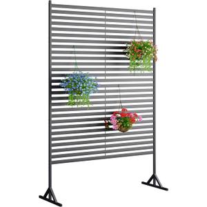 Outdoor Privacy Screens Freestanding, 72" H48" W Metal Privacy Fence Screen for Outside, Rustproof Privacy Panels Privacy Wall, Decorative Fences for Patio, Deck, Lawn Garden, Backyard