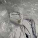 100 White Washable and Removable Universal Wedding Banquet Chair Covers with Polyester Spandex Elastic Sliding Arc Design Chair Covers