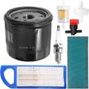 Anxingo 697153 794422 Air Filter Oil Fuel Filter Replacement for B S 31A507 31A677 31A607 31E607 31E677 698083 795115 Intek 15.5HP 17-17.5HP Tractor Engines John Deere Toro Lawn Mower