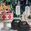 Gable Candy Treat Boxes,30 Pack Metallic Foil Gable Gift Boxes Small Goodie Boxes Christmas Party Favor Boxes Kraft Paper Gift Box Snack Goodies Cardboard Gable Boxes for Christmas Party Birthday (Black)