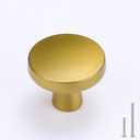 goldenwarm 20 Pack Brushed Brass Cabinet Knobs for Modern Kitchen Hardware Handles Gold Round Drawer Knob for Closet Bifold Cabinets Pulls,1.27 Inch