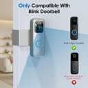 2 x NANW Blink Doorbell Mount, NANW Full-Metal Anti-Theft Doorbell Camera Mount for Blink Video Doorbell 1st Gen, Not for 2nd Gen (Newest Model), No-Drill and Not Block Motion Sensor Bracket, Silver