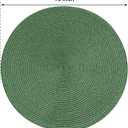 FunWheat Round Braided Placemats Set of 6 Table Mats for Dining Tables Woven Washable Non-Slip Place mats 15 inch (Olive, 6pcs)
