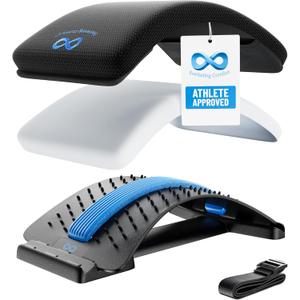 Everlasting Comfort Back Stretcher for Lower Lumbar Pain Relief - Adjustable Spine Decompressor, Lumbar Support with 88 Acupressure Nodes and Memory Foam Pad - Back Cracker (Black) Everlasting Comfort Back Stretcher for Lower Lumbar Pain Relief - Adjustable Spine Decompressor, Lumbar Support with 88 Acupressure Nodes and Memory Foam Pad - Back Cracker (Black)