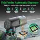 Automatic Fish Feeder for Aquarium, Auto Food Dispenser with Timer, 200 ml Fish Feeder for Pellets Granules & Strips, 360 Rotation Automatic Fishs Dispenser for Small Tank, Big Aquariums & Pond
