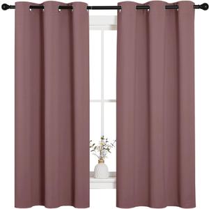 NICETOWN Room Darkening Curtains Drapes for Daughter's Bedroom, Window Treatment Thermal Insulated Grommet for Living Room (Dusty Bean Paste, 2 Panels, 42 by 63)