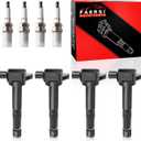 FAERSI Ignition Coil Pack & Spark Plugs fit for Honda CRV L4 2.0 2.4, Honda Accord, Civic, Element, Acura RSX, Acura CSX 2002 2003 2004 2005 2006 2007 2008 2009 2010 2011, UF-311 UF-583