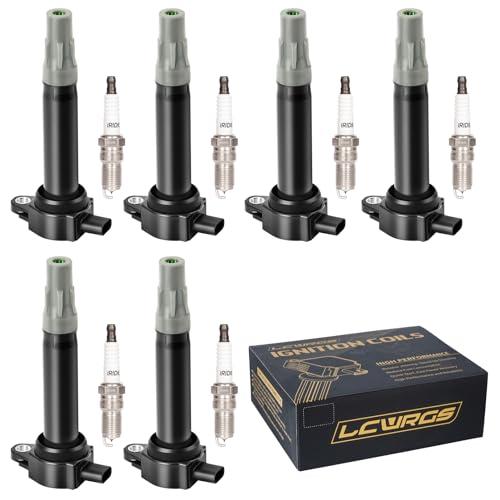Set of 6 Ignition Coil Pack and Spark Plugs Fits for 3.5 V6 2006 2007 2008 2009 2010 Chrysler 300 Sebring Town Country Pacifica Dodge Charger Avenger Grand Caravan Nitro Magnum Replaces UF502
