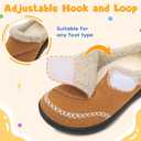 LeIsfIt Toddler Slippers Boys Girls Moccasin Slippers Kids Warm Slip-On House Shoes with Non-Slip Sole for Indoor & Outdoor (7-7.5 Toddler, Brown)