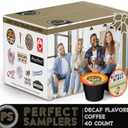 Crazy Cups Flavored Decaf Coffee Pods Variety Pack Compatible with Keurig K Cups Brewers, 40 Count, Assorted Decaffeinated Flavored Coffee Sampler(Pack of 1)