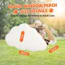Cat Window Perch Cloud Shape, Large Cat Hammock Bed Washable