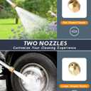Upgraded Jet Nozzle for Garden Hose Power Washer Wand Hydro Jet High Pressure Washer Tools with 2 Different Nozzles and Hose Quick Connectors