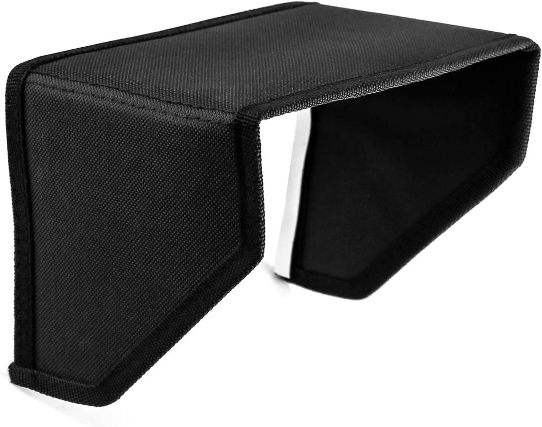 QWORK LCD Video Monitor Hood Sunshade, 7" All-Sides Coverage Sun Shade