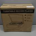 Vinyl Record Players Vintage Turntable with Speakers Belt-Driven Turn Tables Support 3-Speed, Bluetooth Wireless Playback, Headphone, AUX-in, RCA Line LP Phonograph Auto Stop Retro Black