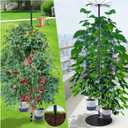 Tall Metal Plant Stand Outdoor/Indoor 72",Large Patio Plant Stand with Self-Watering Planter Pot & Hooks for Balcony,DIY Hydroponics Growing System Tower Garden Kit for large plants, Height Adjustable
