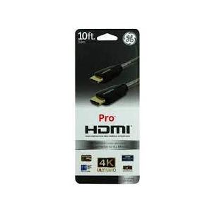 GE Universal Audio Extension Kit - White, 6 ft & GE Pro Premium 10' HDMI Cable with Ethernet 