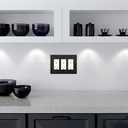 Henne Bery Modern Edge Decorative Wall Plate Switch Plate Outlet Cover, Durable Solid Zinc Alloy (Triple Decorator, Matte Black)