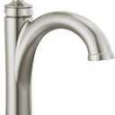 Delta Woodhurst Brushed Nickel Bathroom Faucet 1 Hole, Single Hole Bathroom Sink Faucet for Vanity, Metal Push-Pop Drain Assembly, Stainless 532-SSMPU-DST