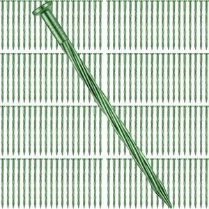 Handepo 250 Pcs 8 Inch Landscape Edging Spikes Plastic Lawn Stakes Anchoring Nails Spiral Nylon Garden Ground Lawn Artificial Nails for Paver Edging Weed Barriers Tent Construction(Green)