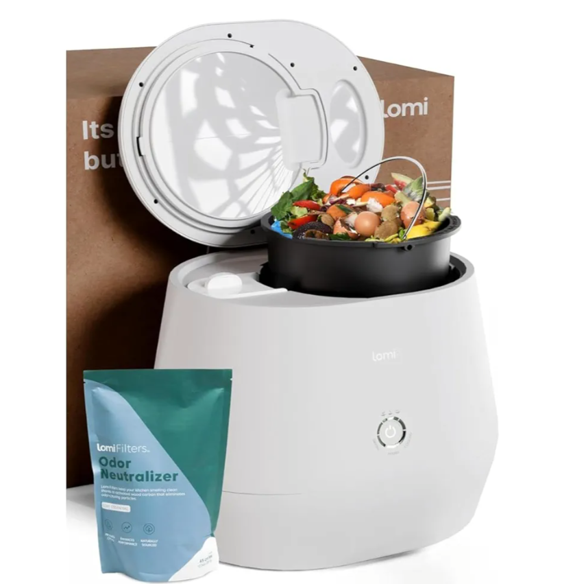 Lomi 1.3 – 3L, Electric Composter (45 Cycles), World’s First Smart Waste That Turns Waste into Natural Fertilizer with a Single Button, Indoor Compost - Kitchen Food Recycler (White, Lomi 1.3) Lomi 1.3 – 3L, Electric Composter (45 Cycles), World’s First Smart Waste That Turns Waste into Natural Fertilizer with a Single Button, Indoor Compost - Kitchen Food Recycler (White, Lomi 1.3)