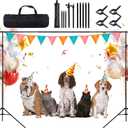 Backdrop Stand 6.6x10ft(2x3m) Adjustable Backdrop Stand Support System Kit Background Stand with 4 Backdrop Clamps and Carrying Bag for Parties Wedding Photography Decoration