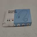 Portable Neck Fan, Personal Fan with 4000mAh Battery, Rechargeable Neck Fan with 3 Speeds and 64 Cool Lights, Birthday Gifts for Men Women Mom Dad, Hands Free Cooling fan for Summer(White)