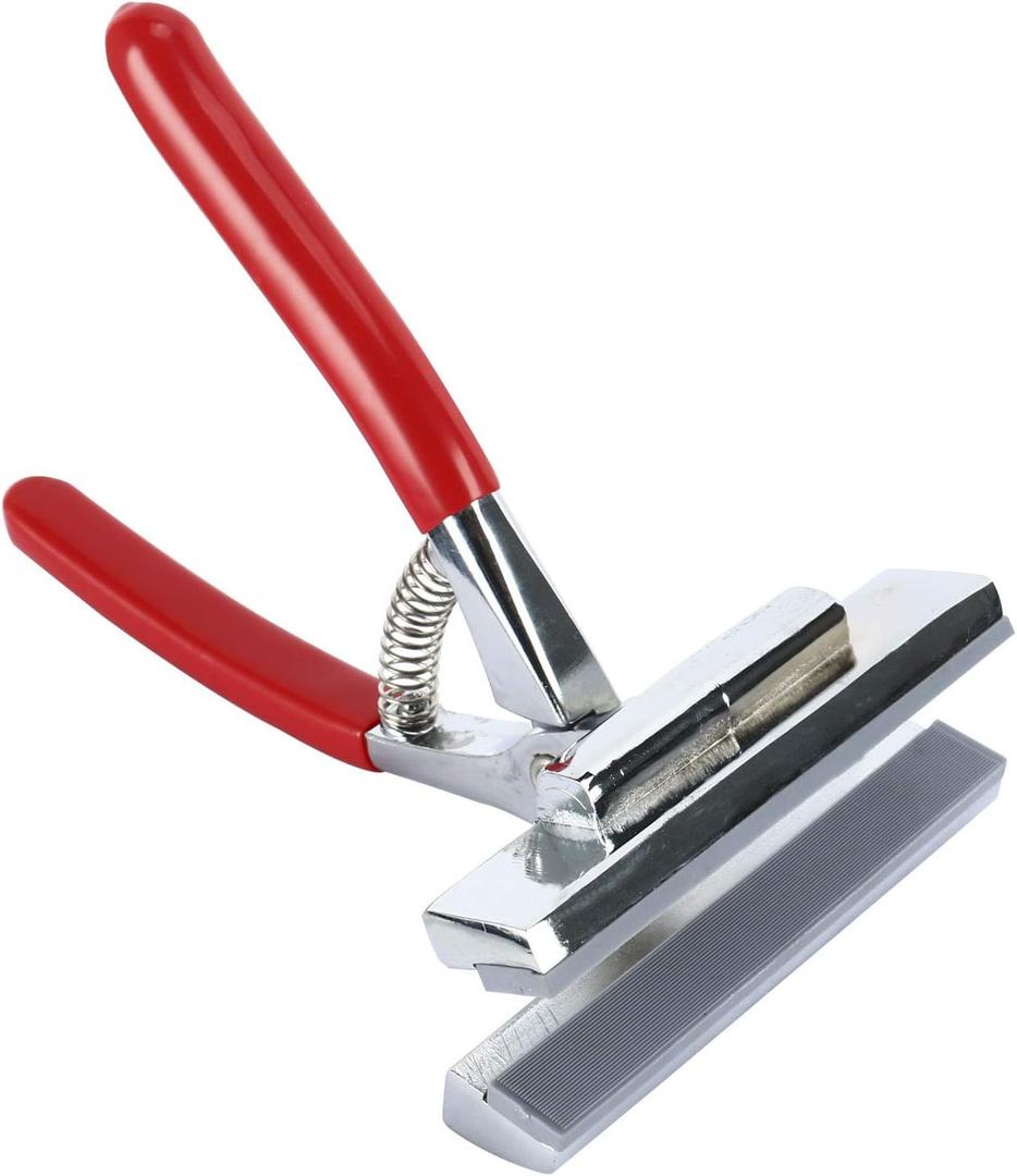 YaeTek Extra Wide 4-3/4" (12cm) Alloy Art tool Professional Canvas Pliers with Padded Spring Return Handle,Mating Jaws, Rubberized Grip Canvas Tool