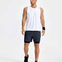Mens Running Athletic Shorts with Zipper Pocket 5" Quick Dry 2 in 1 Liner Gym Sport Basketball Workout Swim (M)
