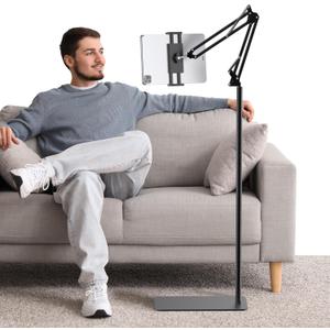 InnoGear Tablet Floor Stand, Overhead Bed Phone Stand Adjustable Holder Universal Floor Stand Compatible with iPhone iPad Pro Air Mini, Samsung Tab, Kindle, E-Readers (Medium)