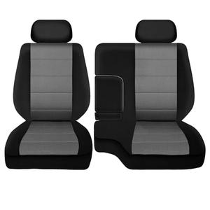 SAPUBK Custom-Fit Front Seat Covers Replace for 1995-2000 Toyota Tacoma 60/40 High Front Bench with Headrests & Center Console,Knitted Fabric Composite Soft Foam Lining Airmesh Breathable Seat Cover